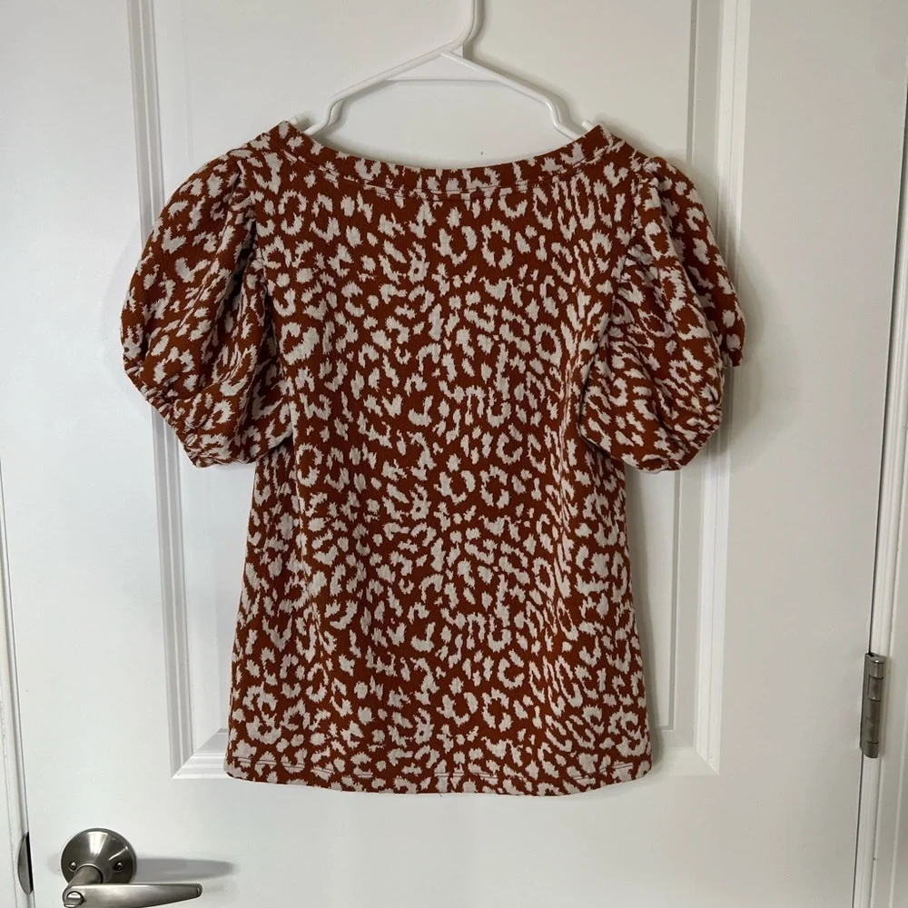 Free People Animal Print Top
